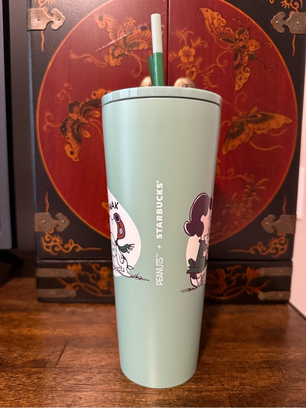 Starbucks x Peanuts Mint Green 24oz Cold Cup- NWT - Picture 4 of 7